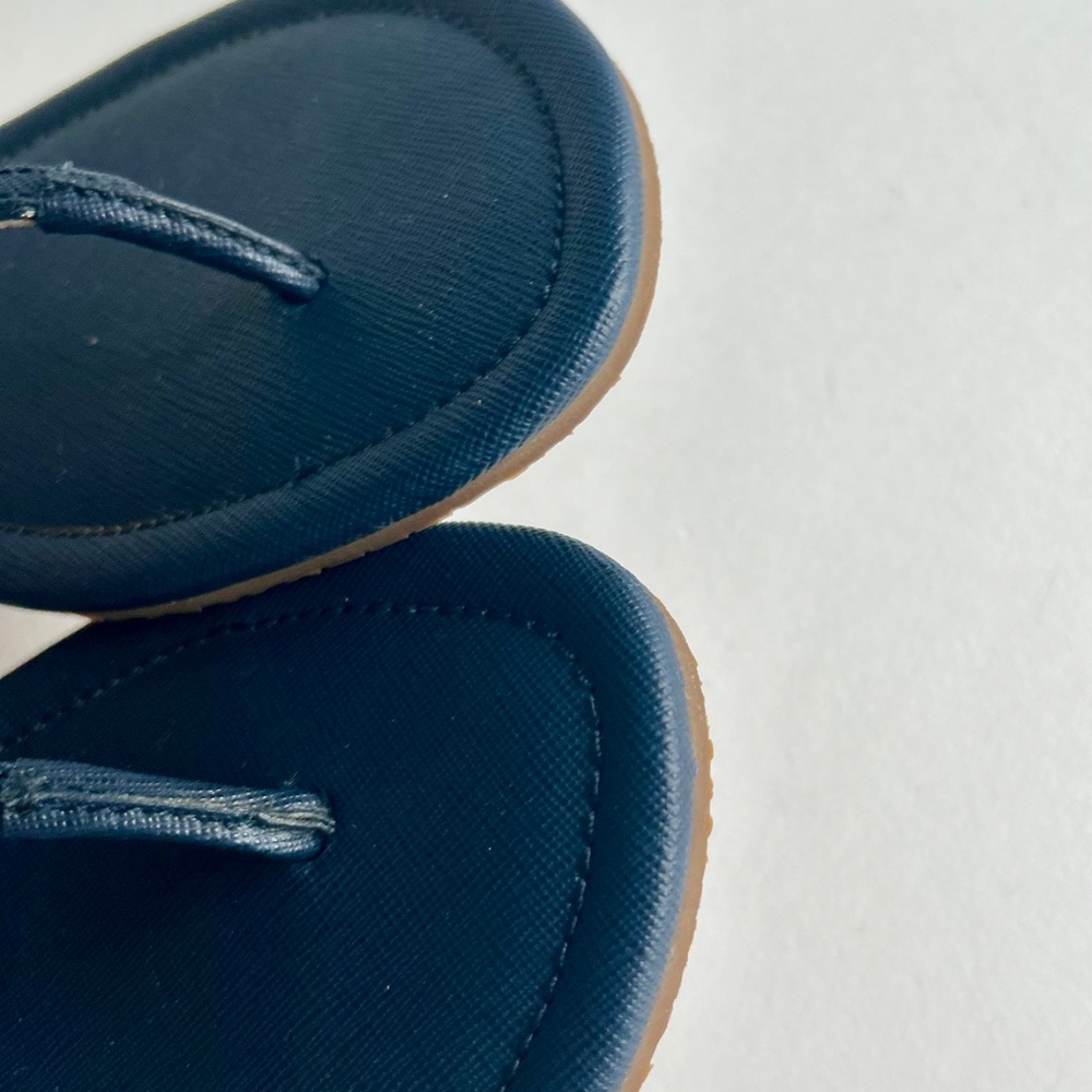 New Michael Kors Navy Crossgrain Leather Sandals size 7 - Picture 12 of 15